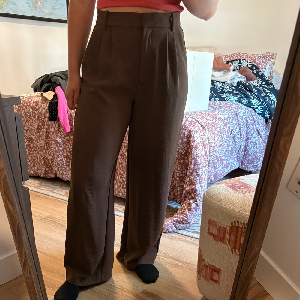 Abercrombie & Fitch Brown Wide Leg Pants